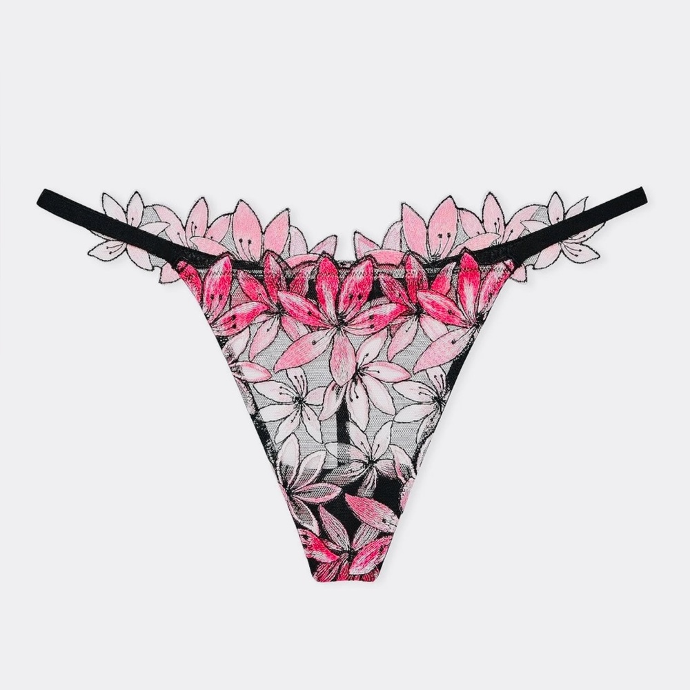 Victoria’s Secret Very Sexy Embroidered V-String Thong Pantie M L